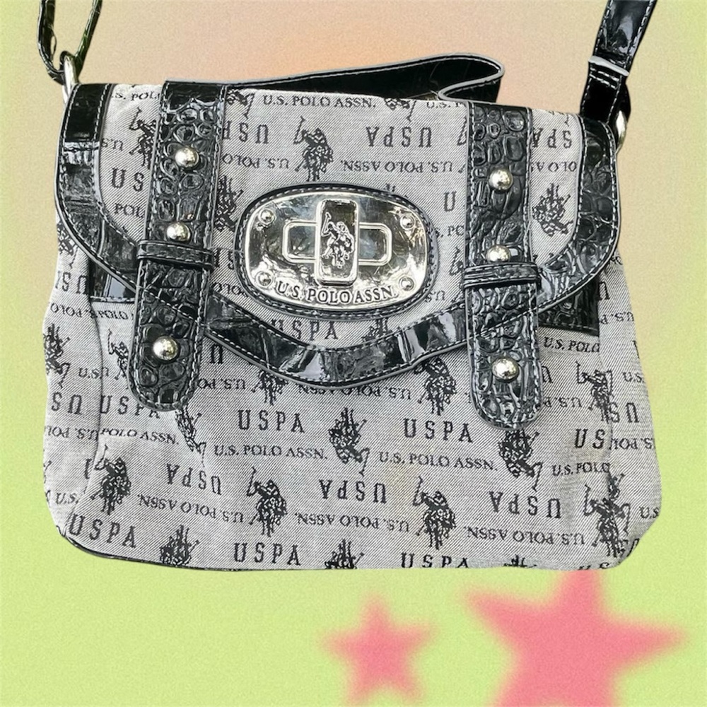 U.S. Polo Assn. Black and Gray Women's Bag
